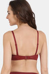 Zivame Beautiful Basics Padded Non Wired 3/4Th Coverage T-Shirt Bra - Sundried Tomato — thumbnail 3